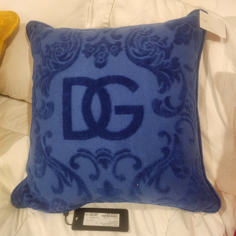 Blue Dolce Gabbana luxury cushion